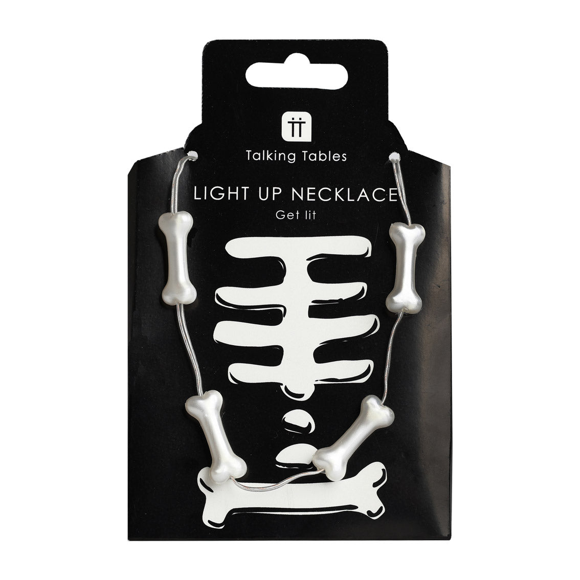 Halloween Bone Light Up LED Necklace - Display
