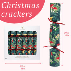Forest Green Christmas Crackers - 6 Pack | Christmas Decor |