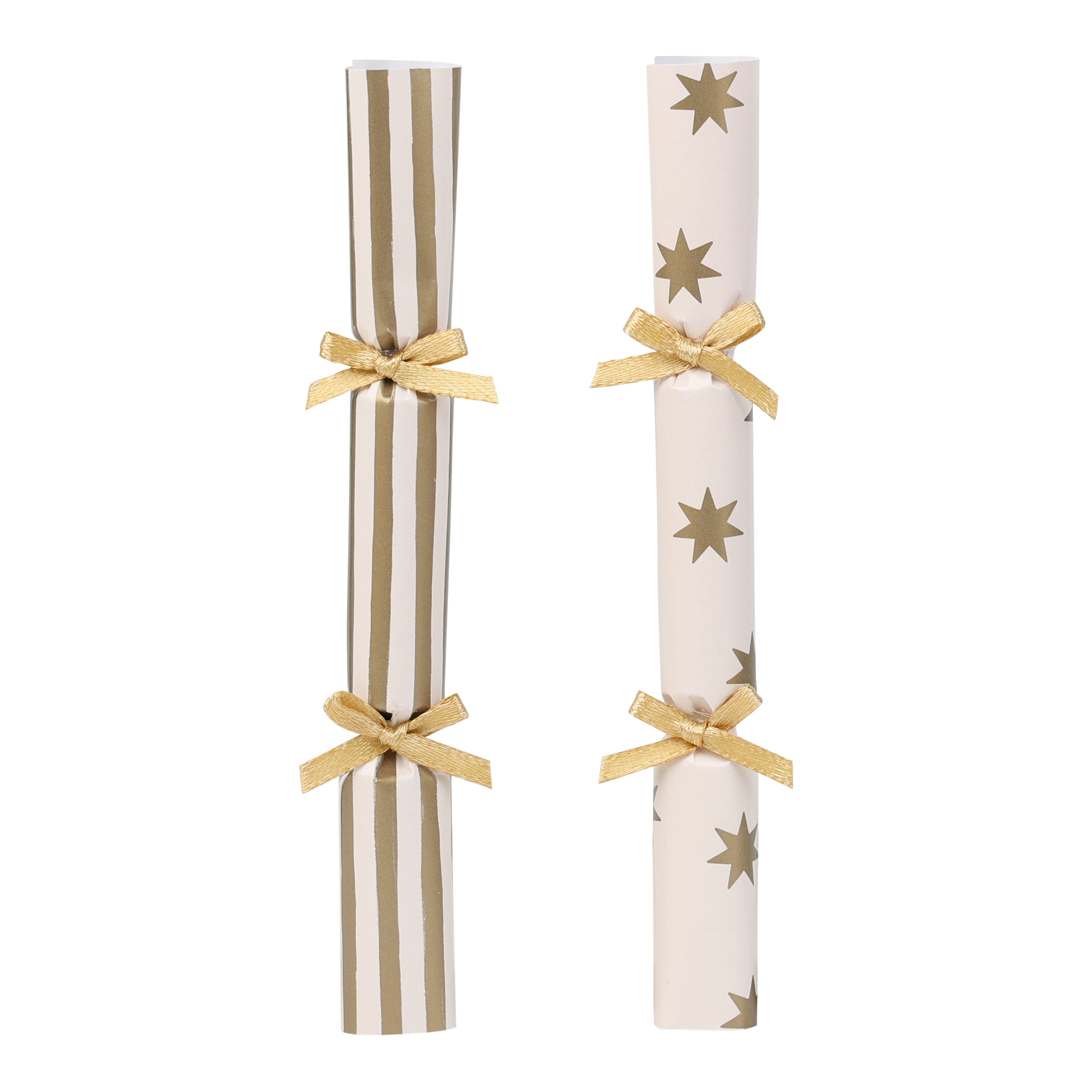 Gold Christmas Saucer Crackers - 10 Pack Display | Christmas Decor |