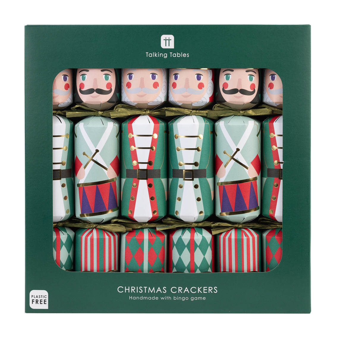 Nutcracker 3 Design Christmas Crackers - 6 Pack | Christmas Decor |
