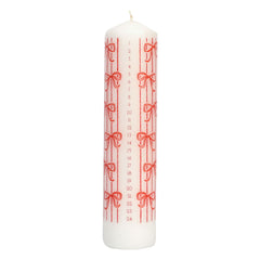 Bows Pillar Advent Candle | Holiday Countdown |