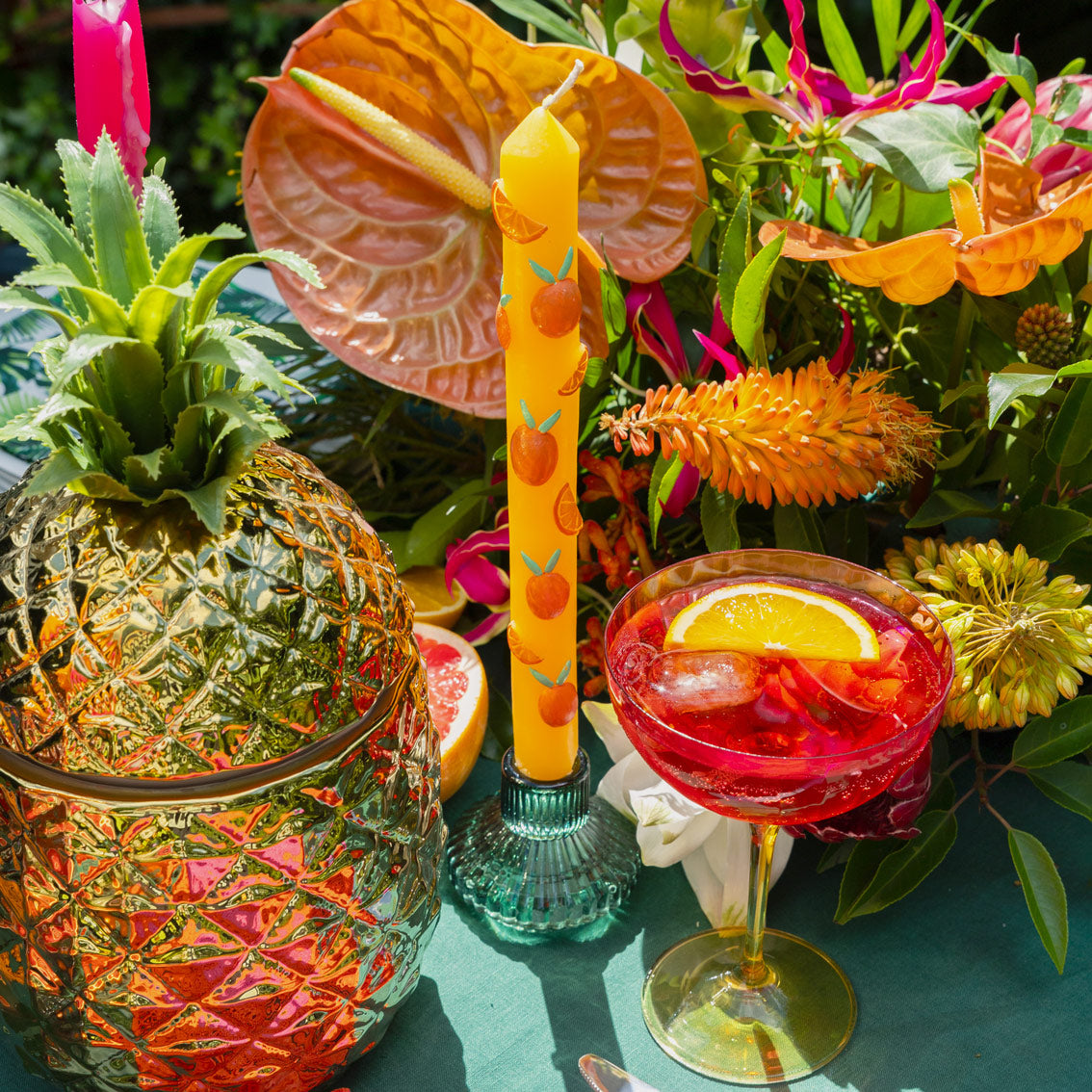 Ceramic Pineapple Ice Bucket | Summer Party Decor |