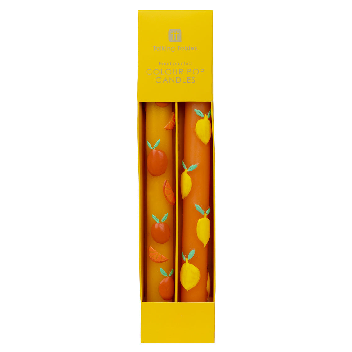Lemon & Orange Dinner Candles - 2 Pack | Summer Gifts |