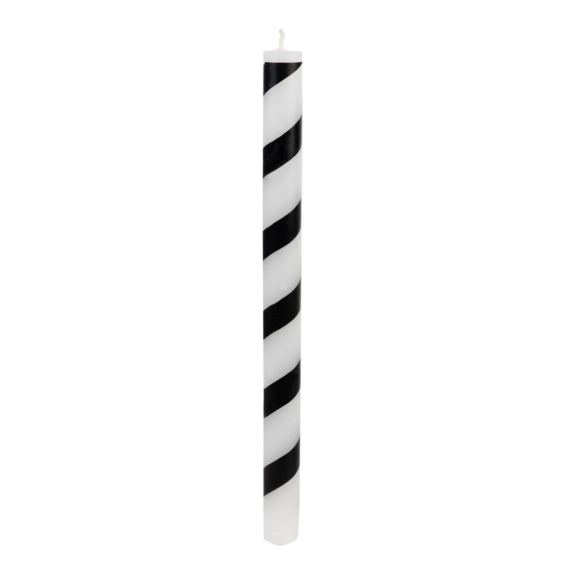 Black & White Stripe Dinner Candles - 25 Unit Display | Halloween Decor |