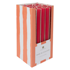 Cherry Red Dinner Candles - 25 Unit Display | Summer Home Decor |