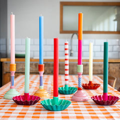 Green Straight Dinner Candles - 25 Unit Display | Summer Home Decor |