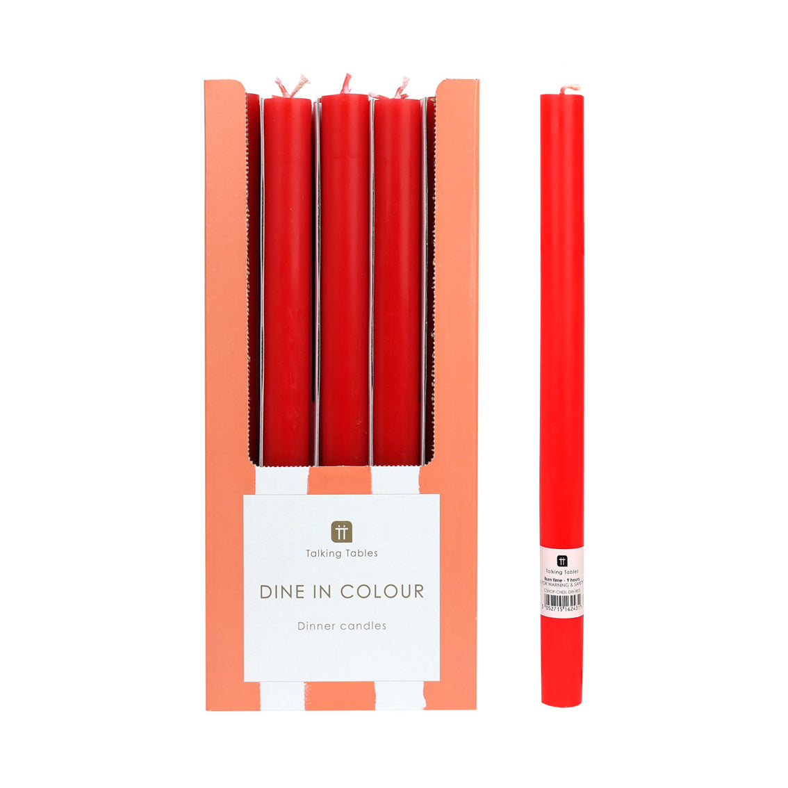 Cherry Red Dinner Candles - 25 Unit Display | Summer Home Decor |