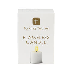 Flameless LED Tealight Candle - White - 12 Unit Display | Home Decor |