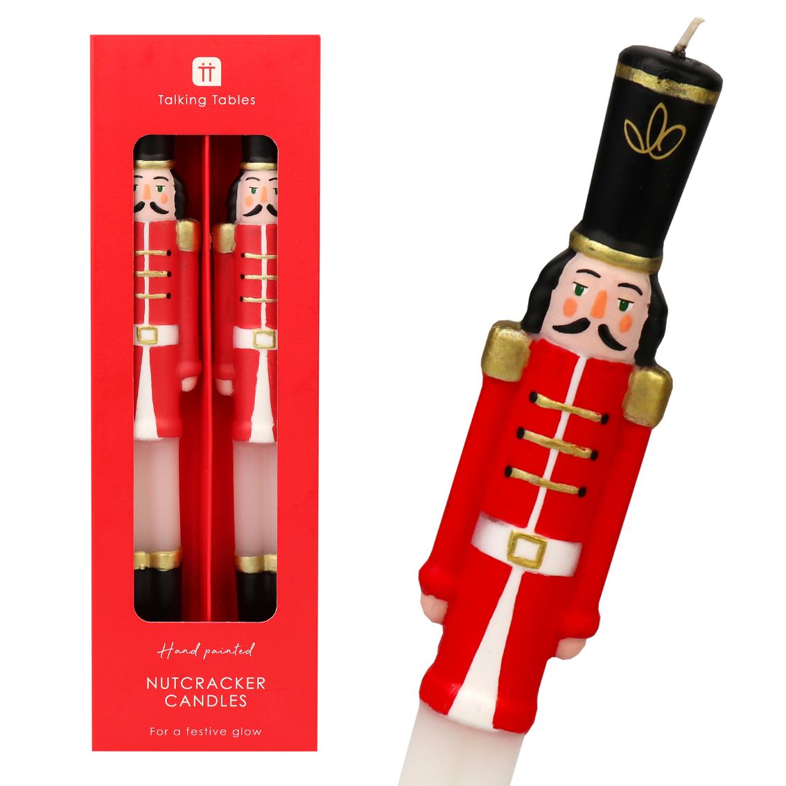 Nutcracker Christmas Dinner Candles - 2 Pack | Nutcracker Decor |