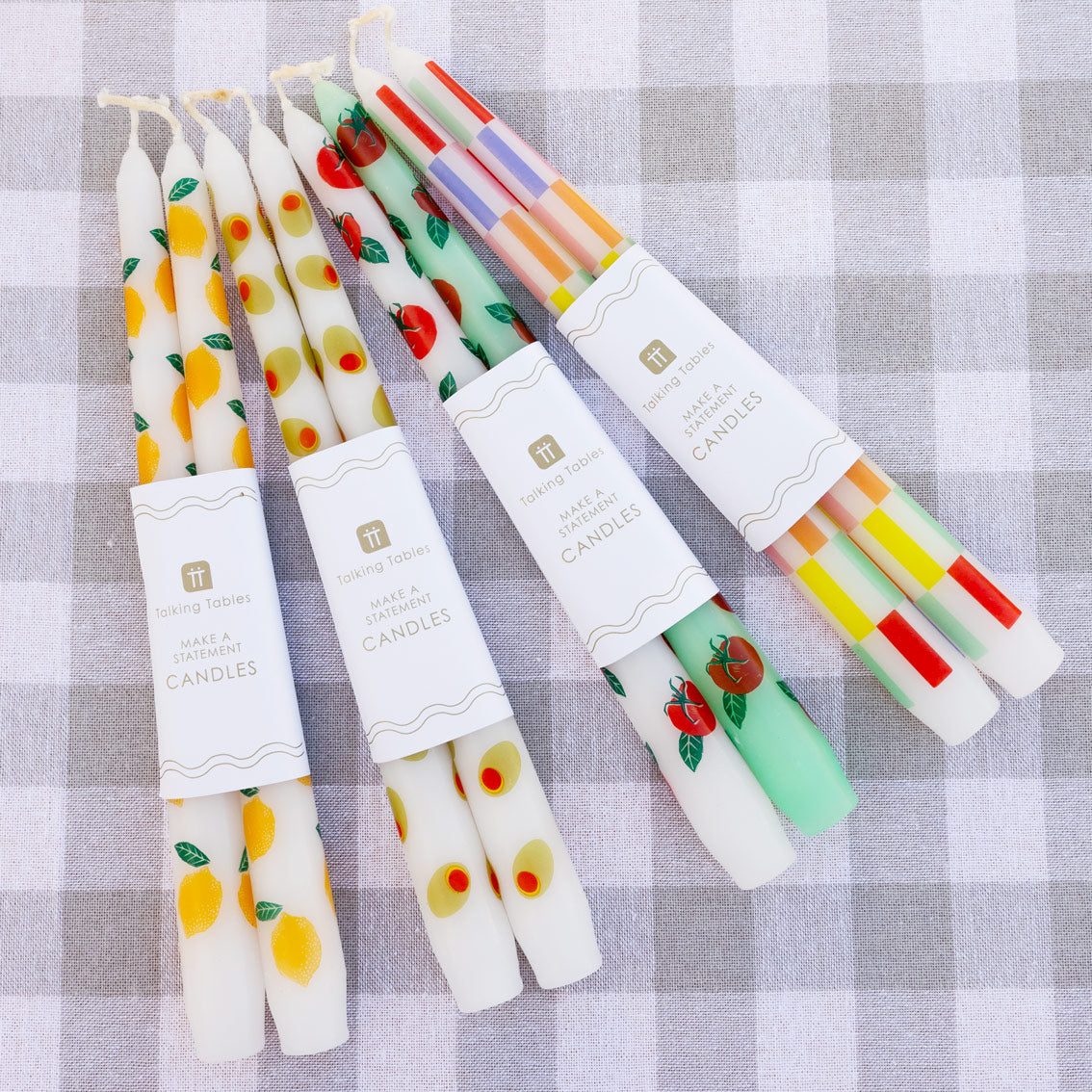 Lemon Taper Dinner Candles - 2 Pack | Summer Gifts |
