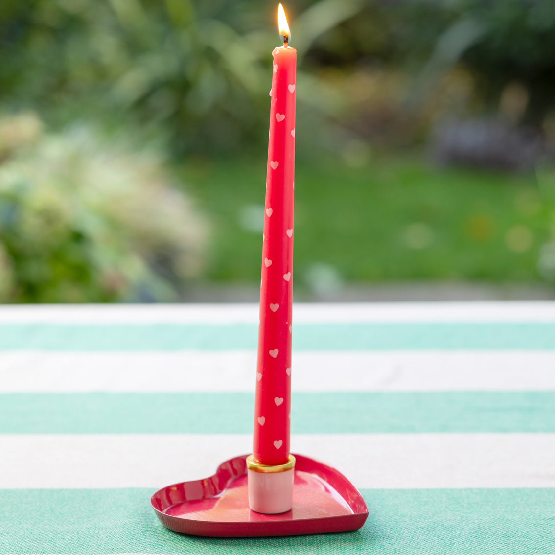 Enamel Heart Shaped Candle Holder | Home Decor |