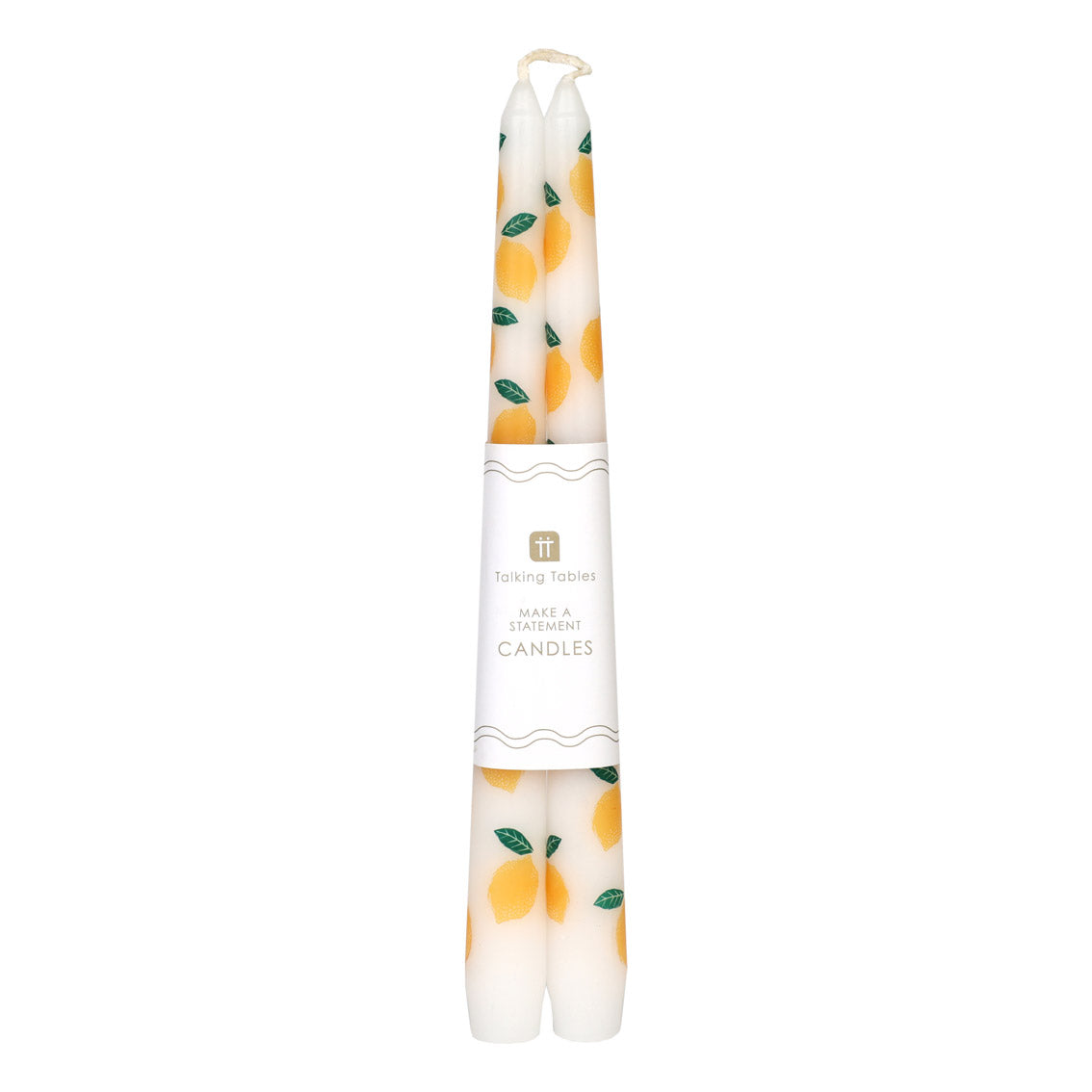 Lemon Taper Dinner Candles - 2 Pack | Summer Gifts |