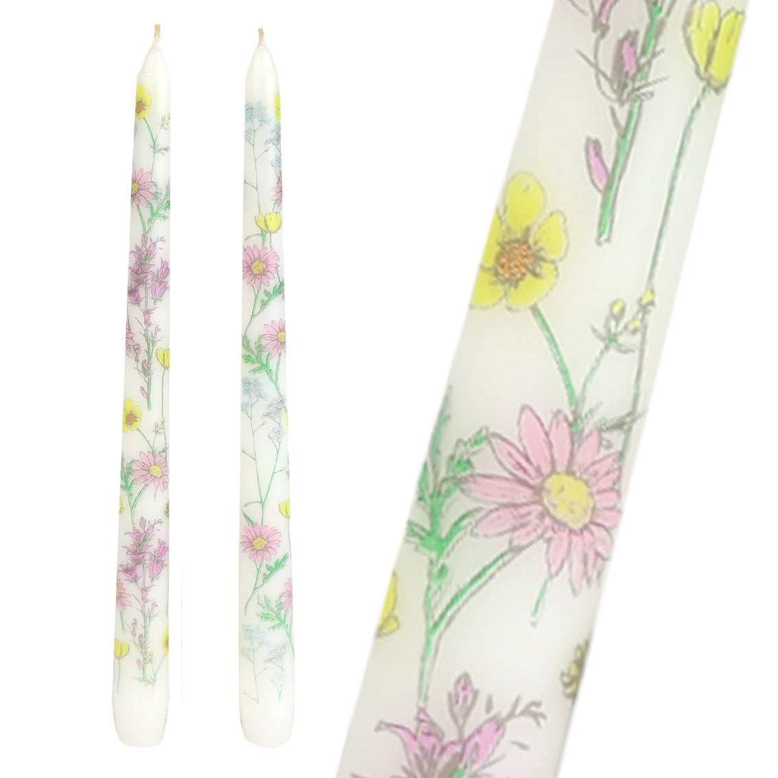 Meadow Taper Dinner Candles - 2 Pack | Summer Gifts |