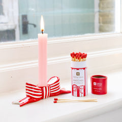 Hand-Painted Red Bow Ceramic Candle Holder | Christmas Decor |
