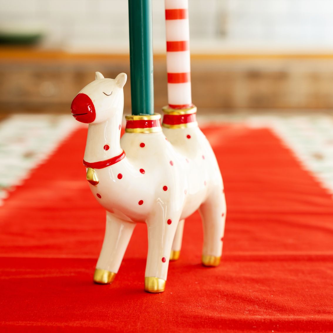 Hand-Painted Camel Ceramic Candle Holder | Home Decor |