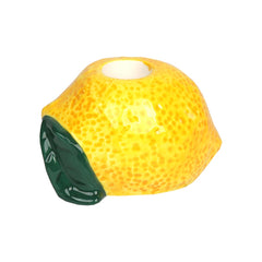 Hand-Painted Lemon Ceramic Candle Holder | Summer Gifts |
