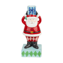Hand-Painted Santa Candle Holder | Christmas Decor |