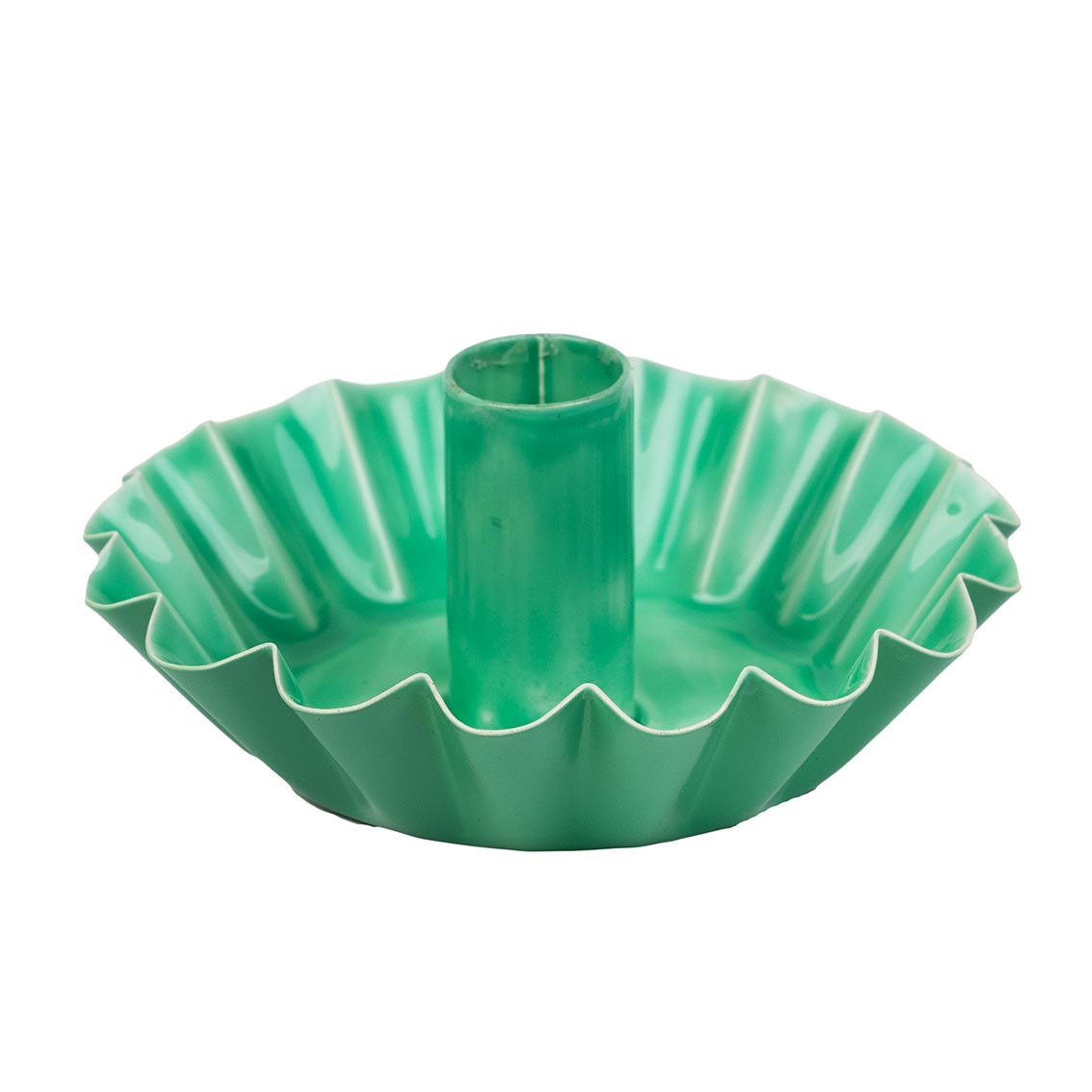 Green Scalloped Metal Candle Holder | Home Decor Gifts  |