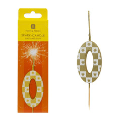 Gold Duo Sparkler Number Birthday Candles