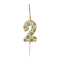 Gold Number Sparkler Duo Birthday Candle - 2 | Cake Candles |