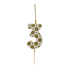 Gold Number Sparkler Duo Birthday Candle - 3 | Cake Candles |
