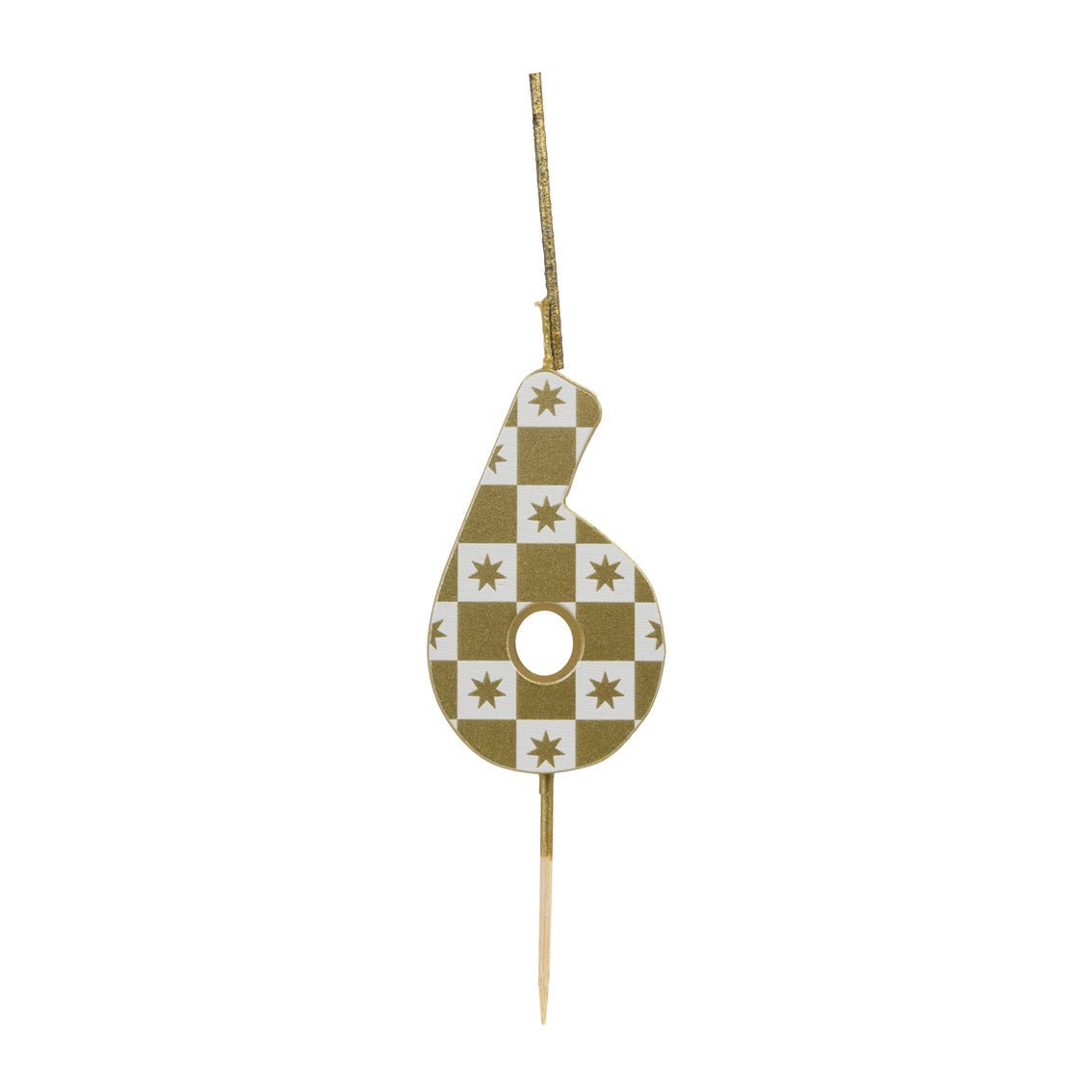 Gold Number Sparkler Duo Birthday Candle - 6 | Cake Candles |