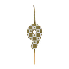 Gold Number Sparkler Duo Birthday Candle - 9 | Cake Candles |