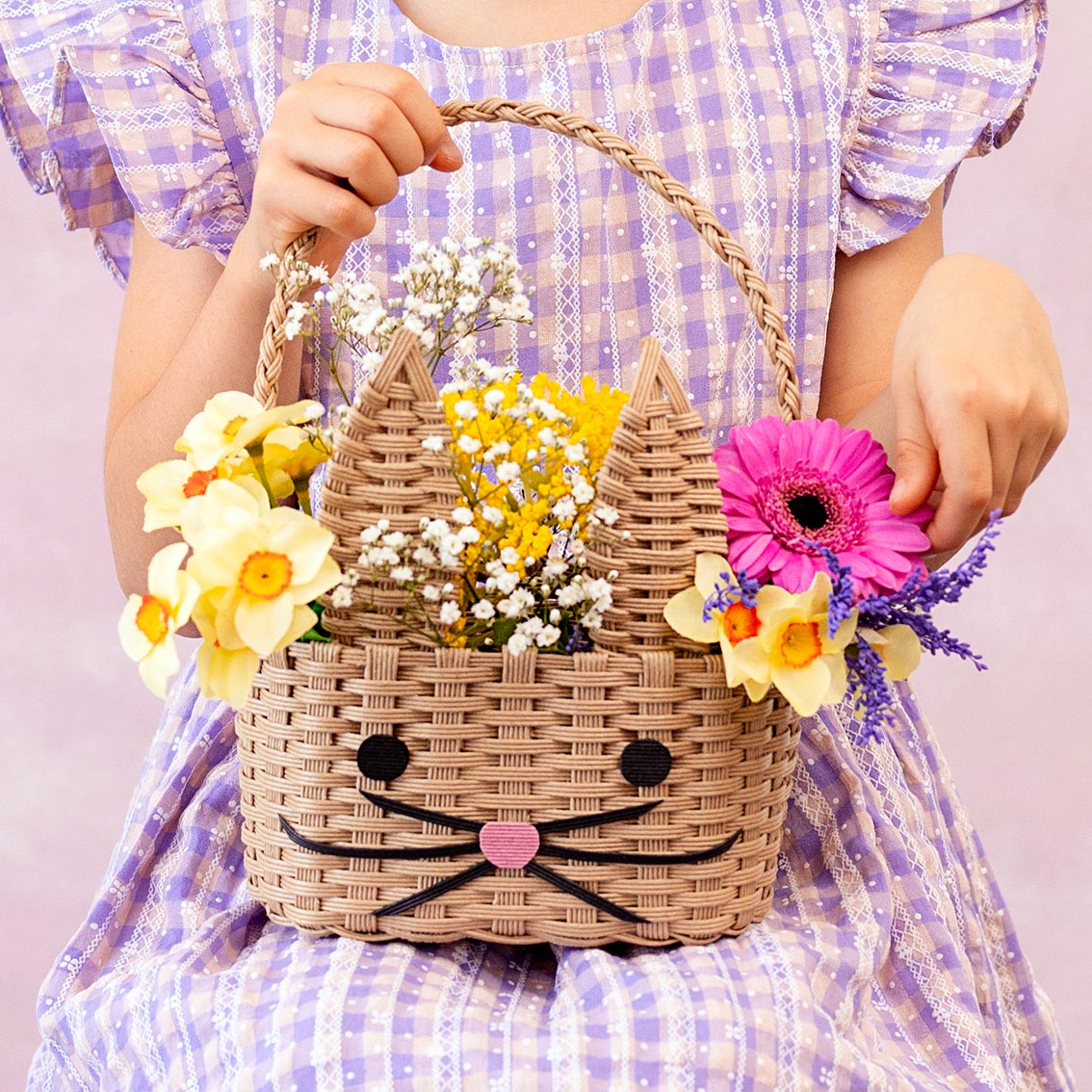 Brown Recycled Paper Bunny Shaped Basket | Easter Gifts |