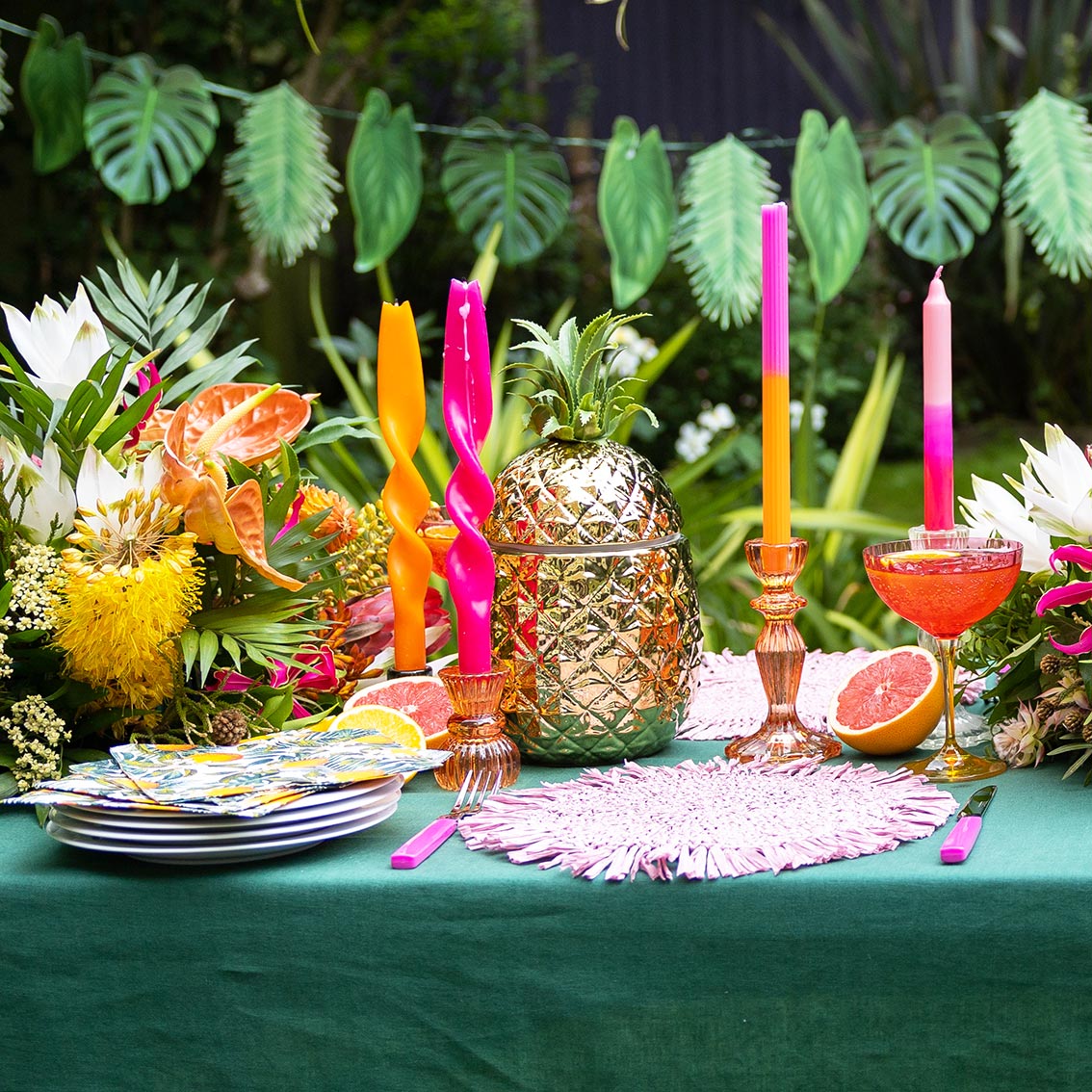 Ceramic Pineapple Ice Bucket | Summer Party Decor |