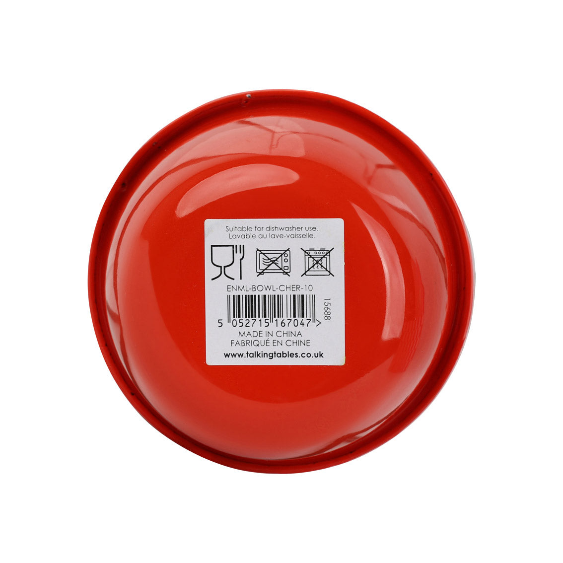 Cherry Red Enamel Bowl - 10cm | Summer Tableware |