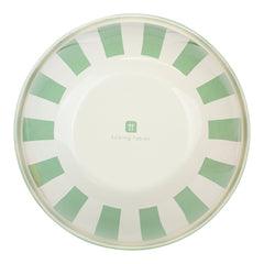 Green Stripe Enamel Bowl - 16cm | Summer Gifts |