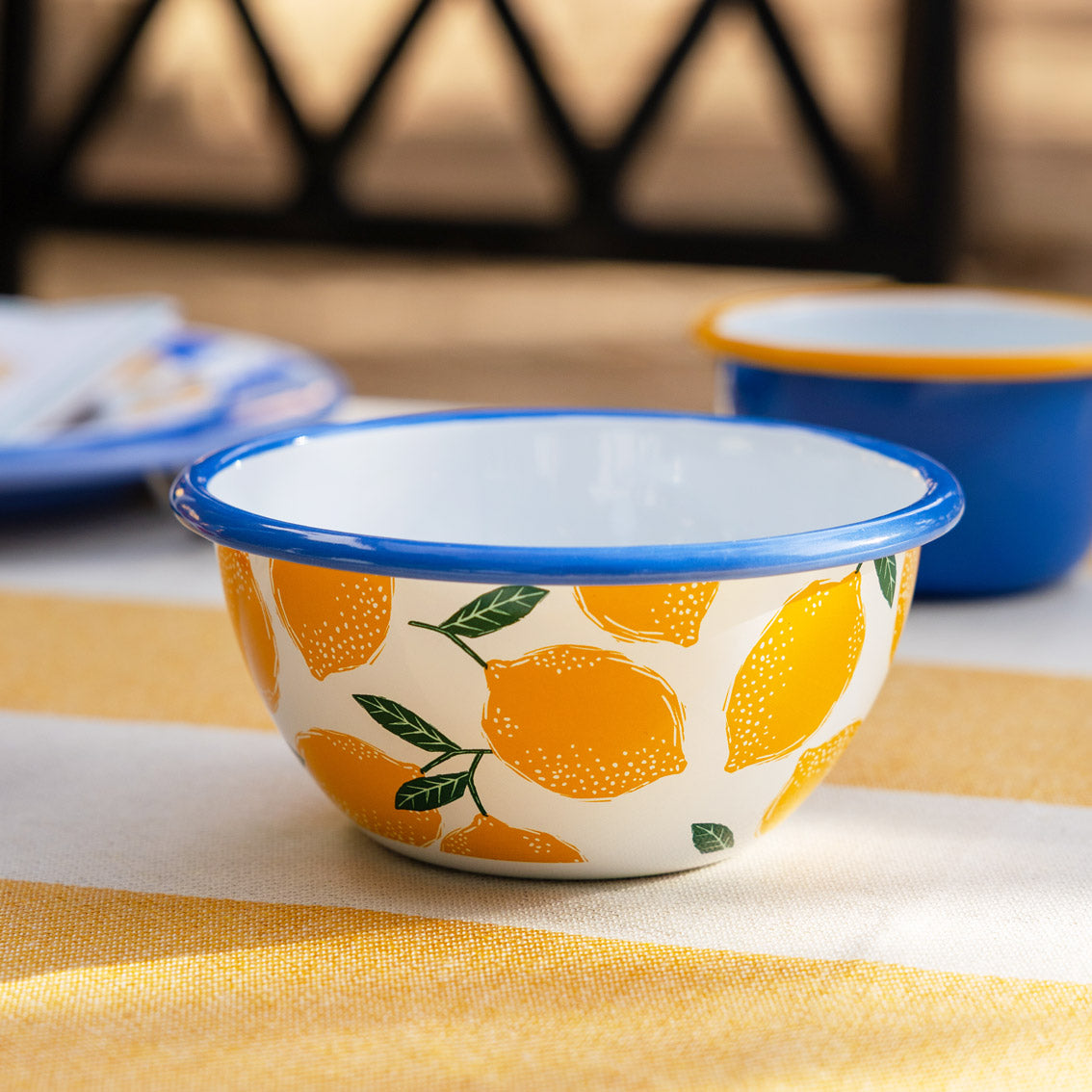 Lemon Enamel Bowl - 12cm | Summer Gifts |