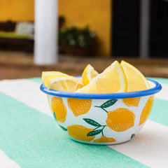 Lemon Enamel Bowl - 12cm | Summer Gifts |