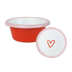 Heart Red Enamel Dip Dish - 8cm | Wedding Decor |