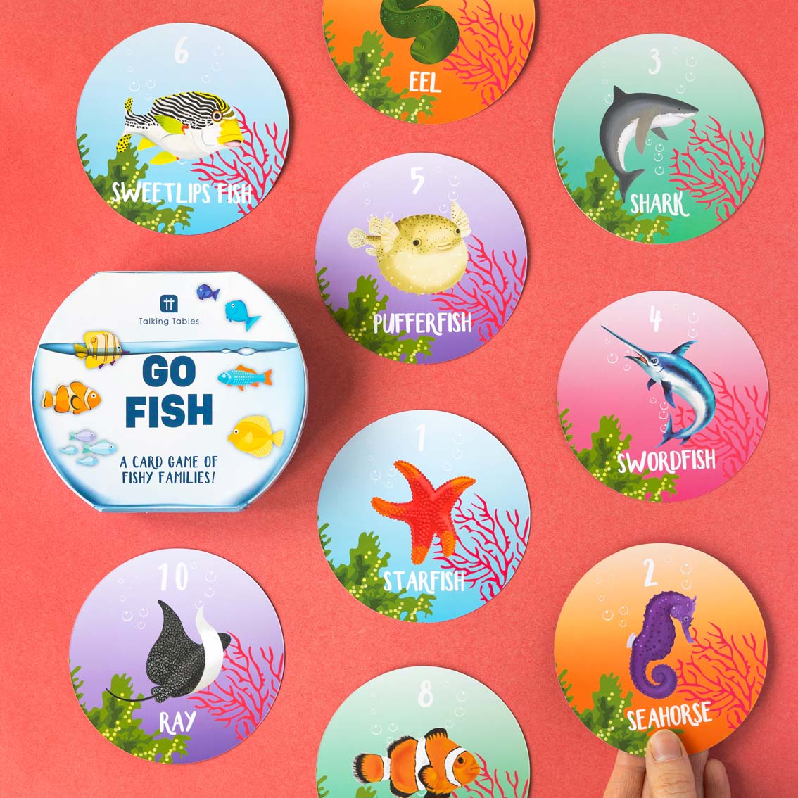 Go Fish Kids Game - 8 Unit Display | Kids Travel Games |