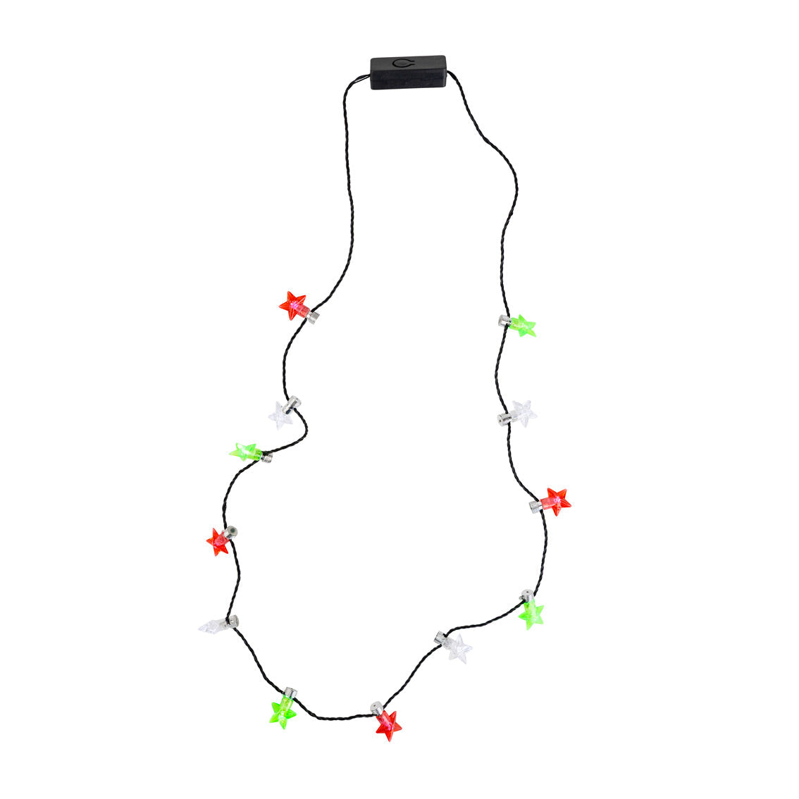 Light Up Stars LED Necklace - 8 Unit Display | Christmas Novelty |