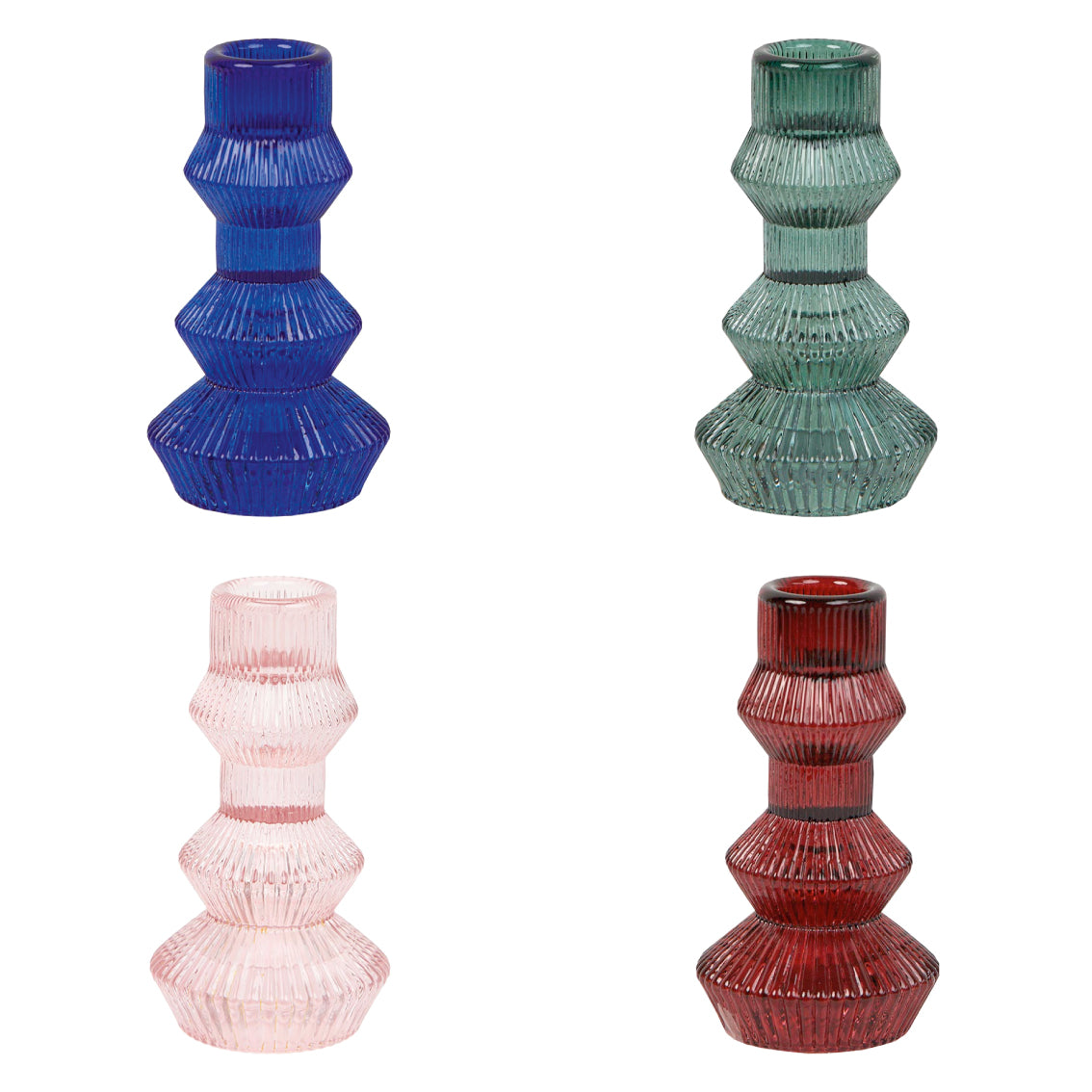 Glass Candlestick Holders Starter Set | Home Decor Gifts |