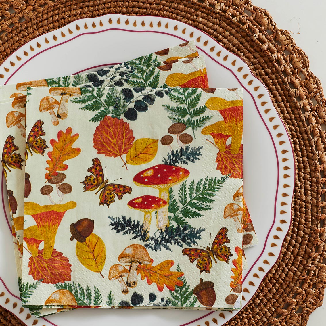 Forest Autumnal Paper Napkins - 20 Pack | Autumn Decor |