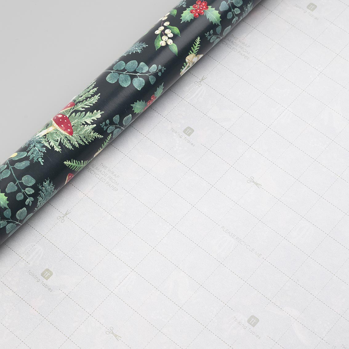 Forest Green Recycled Christmas Wrapping Paper - 3m - 16 Unit Display
