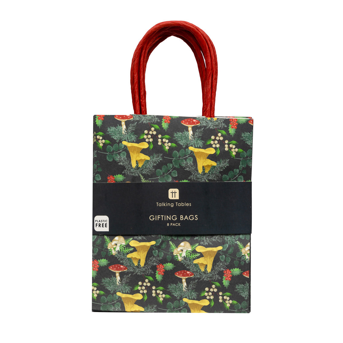 Forest Green Gift Bags - 8 Pack