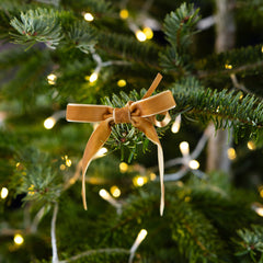 Gold & Cream Velvet Bows - 8 Pack | Christmas Decor |