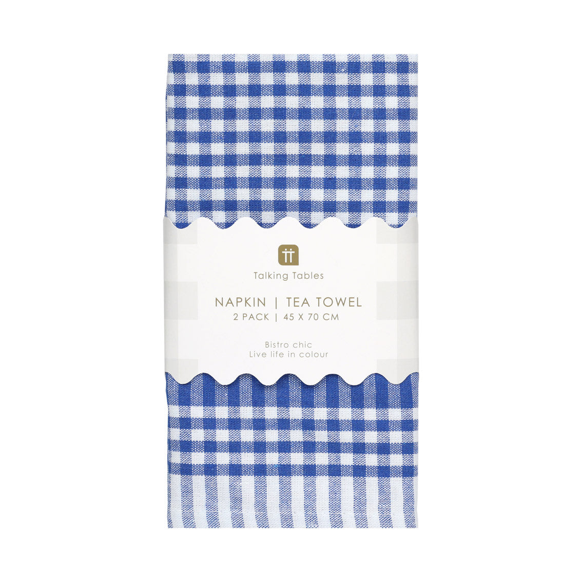 Blue Gingham Napkins - 2 Pack | Summer Decor |