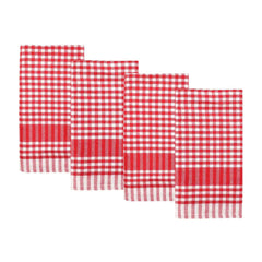 Gingham Fabric Tea Towels - 4 Pack