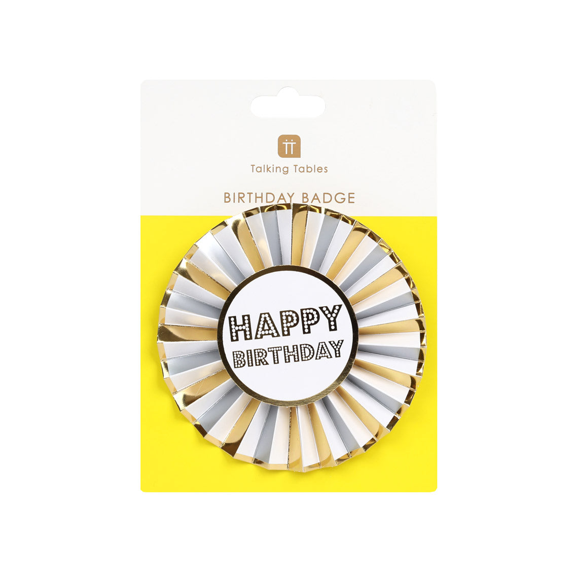 Gold Happy Birthday Badge