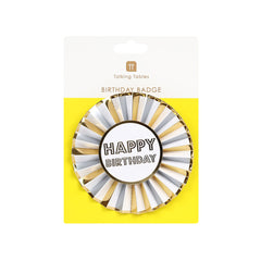 Gold Happy Birthday Badge
