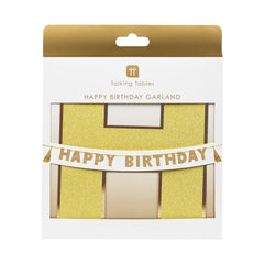 Gold Happy Birthday Garland