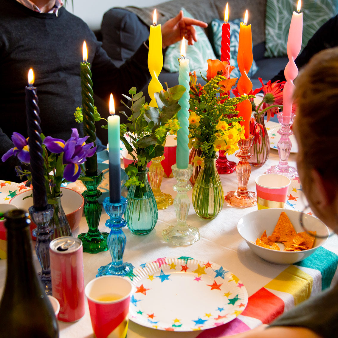 Birthday Brights Rainbow Star Plates - 12 Pack | Kids Birthday Party |