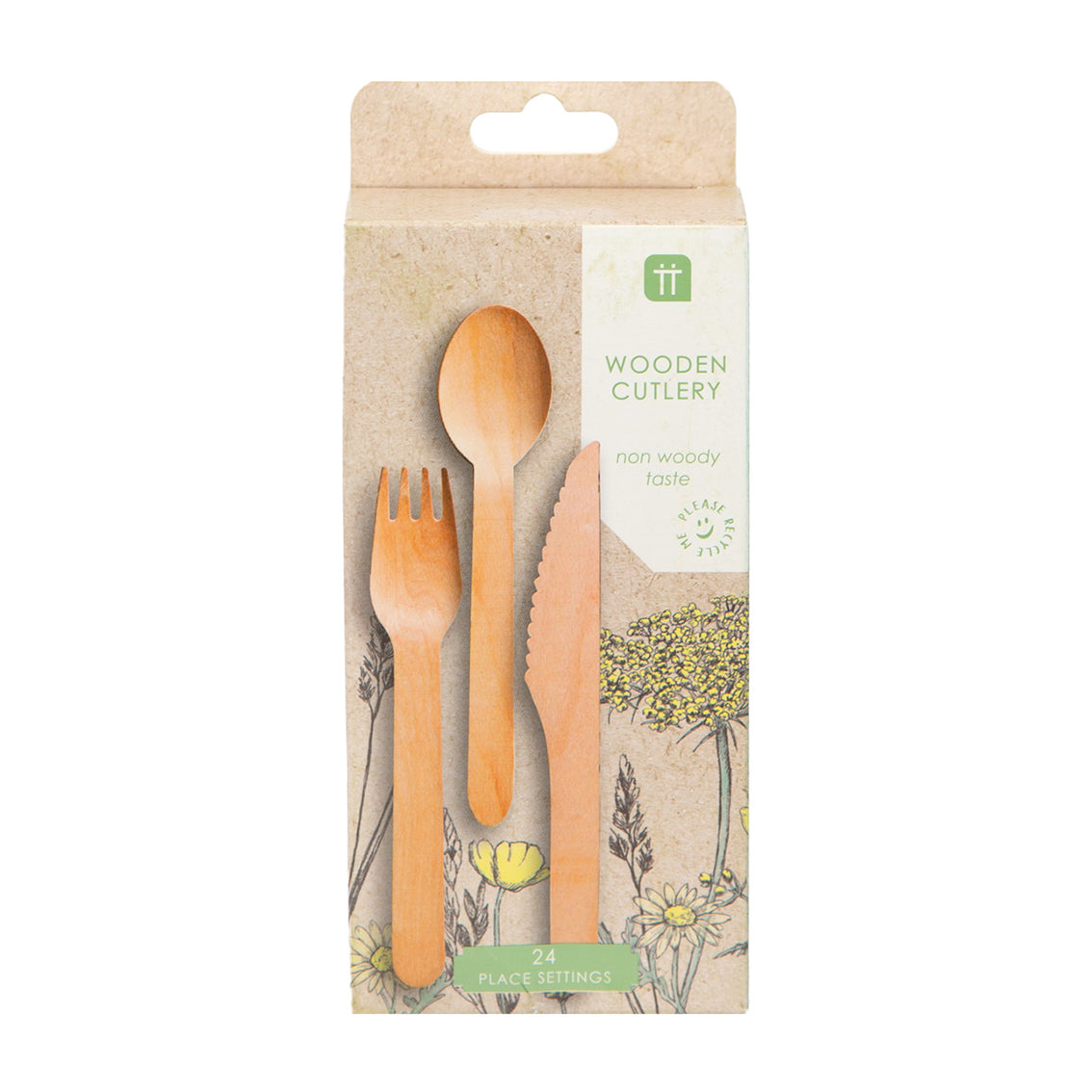 Meadow Wooden Cutlery - 24 Sets