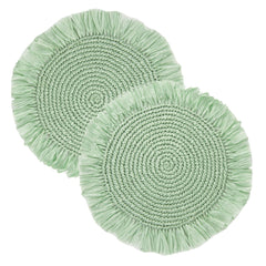 Meadow Sage Raffia Placemat - 2 Pack