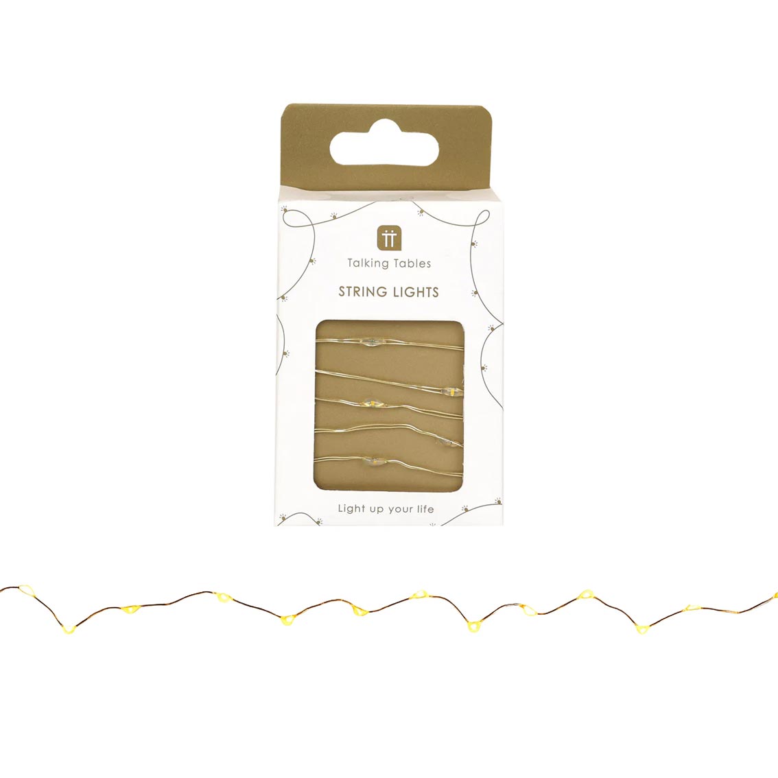 Gold LED String Lights - 3m - Display